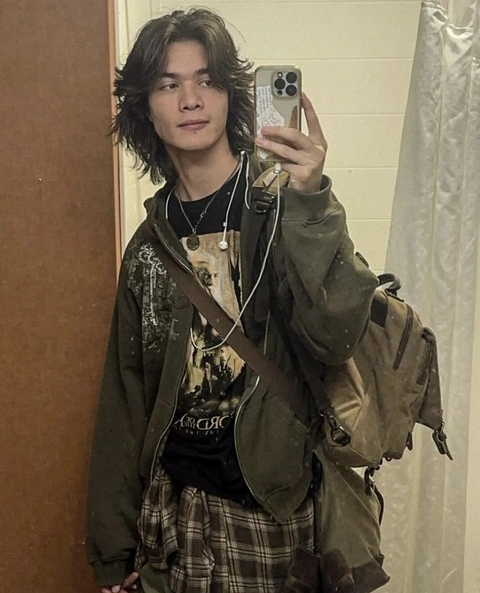 A man taking a selfie in a mirror.