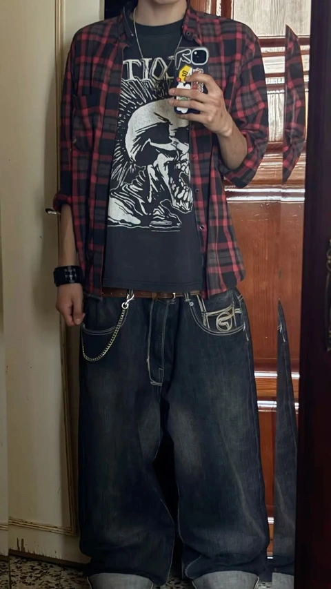 A man taking a picture of himself in a mirror.