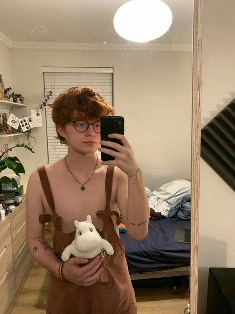 A man taking a selfie in a mirror holding a stuffed animal.